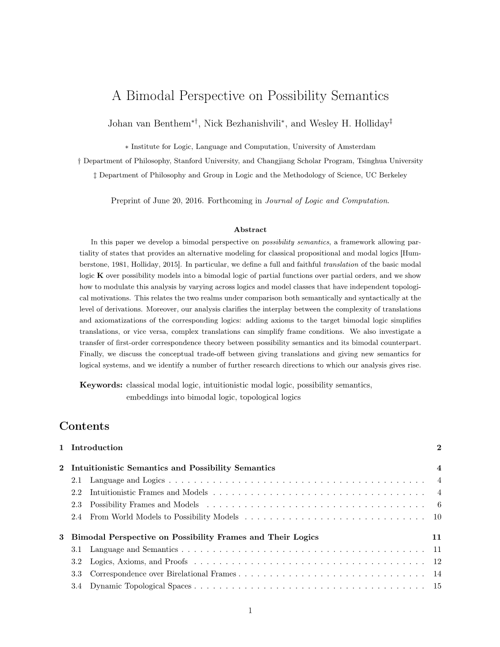 A Bimodal Perspective on Possibility Semantics