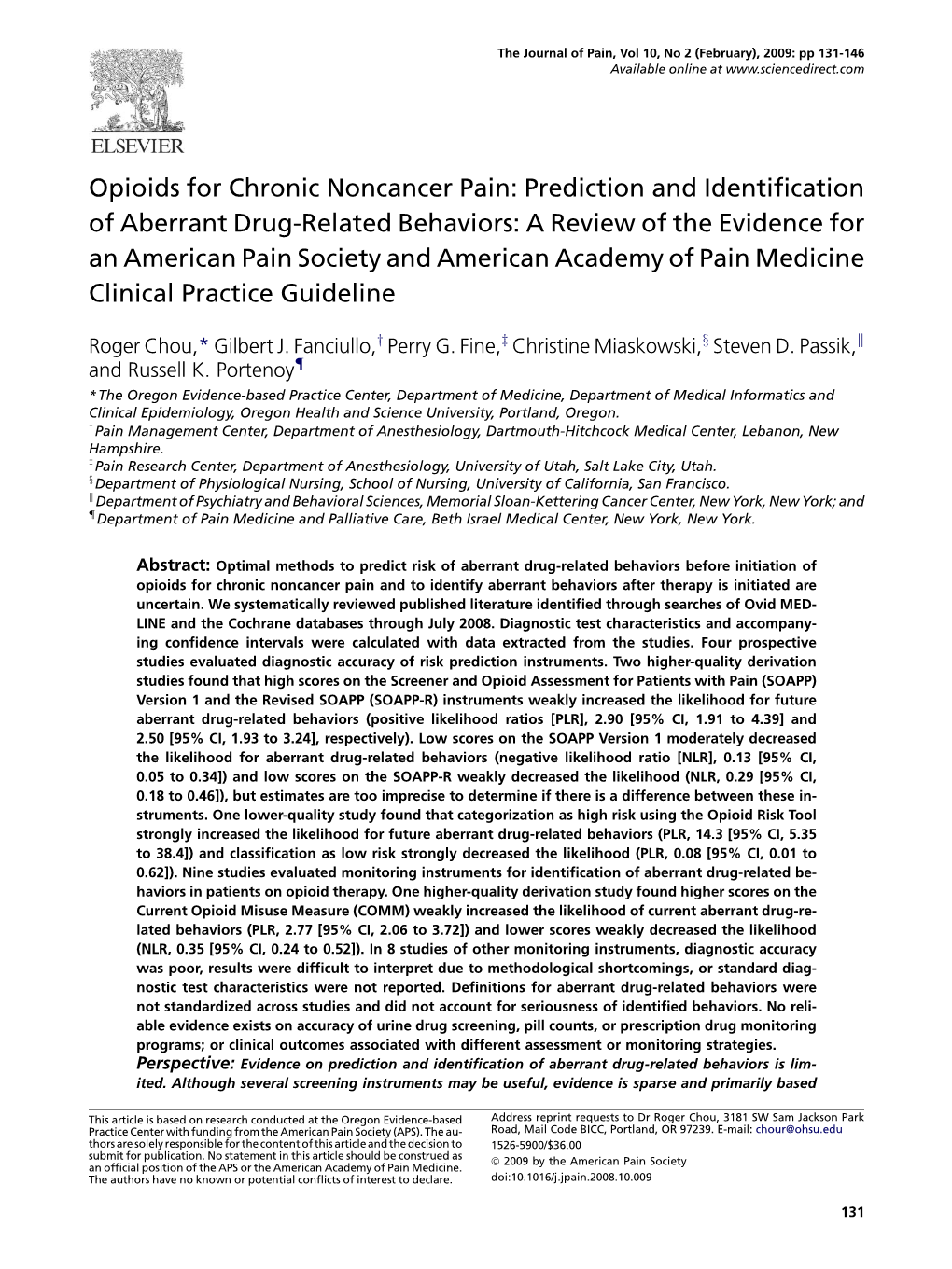 Opioids for Chronic Noncancer Pain