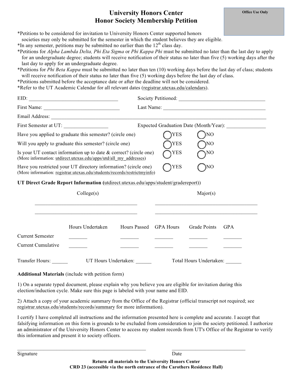 Generic Petition Form 2