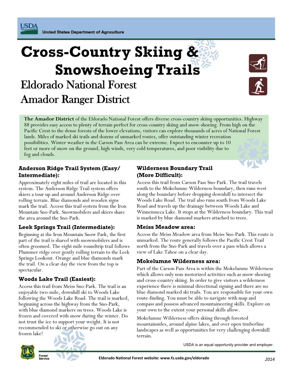 Cross-Country Skiing & Snowshoeing Trails