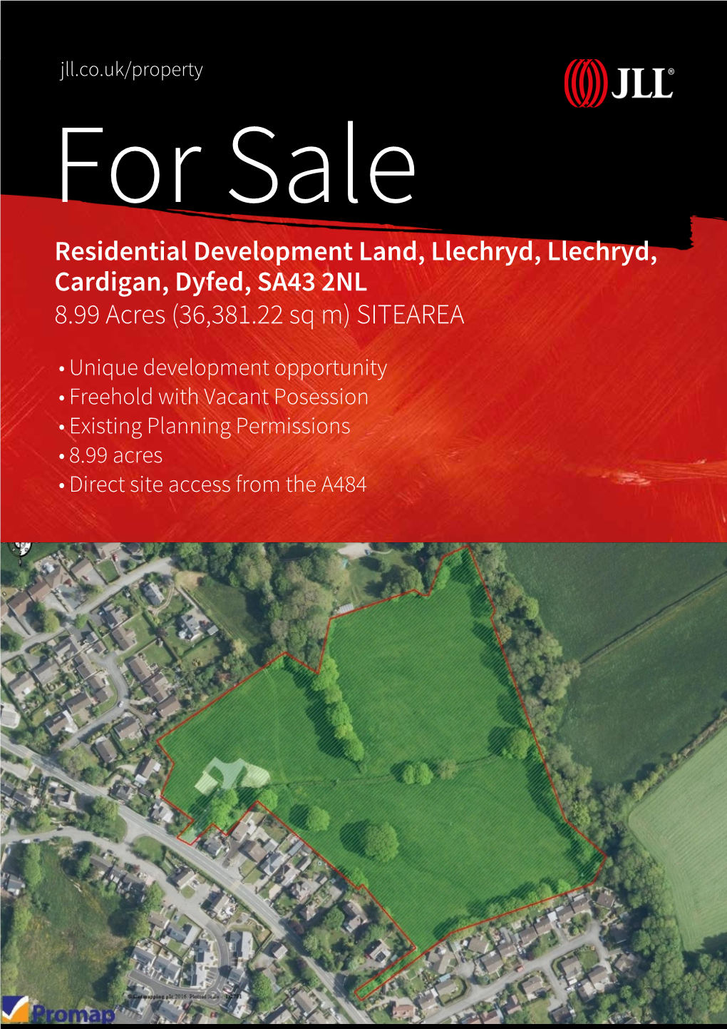 Residential Development Land, Llechryd, Cardigan, Dyfed, SA43 2NL 8.99 Acres (36,381.22 Sq M) SITEAREA