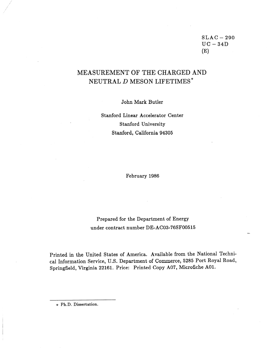 Measurement of the Charged and Neutral D Meson Lifetimes*