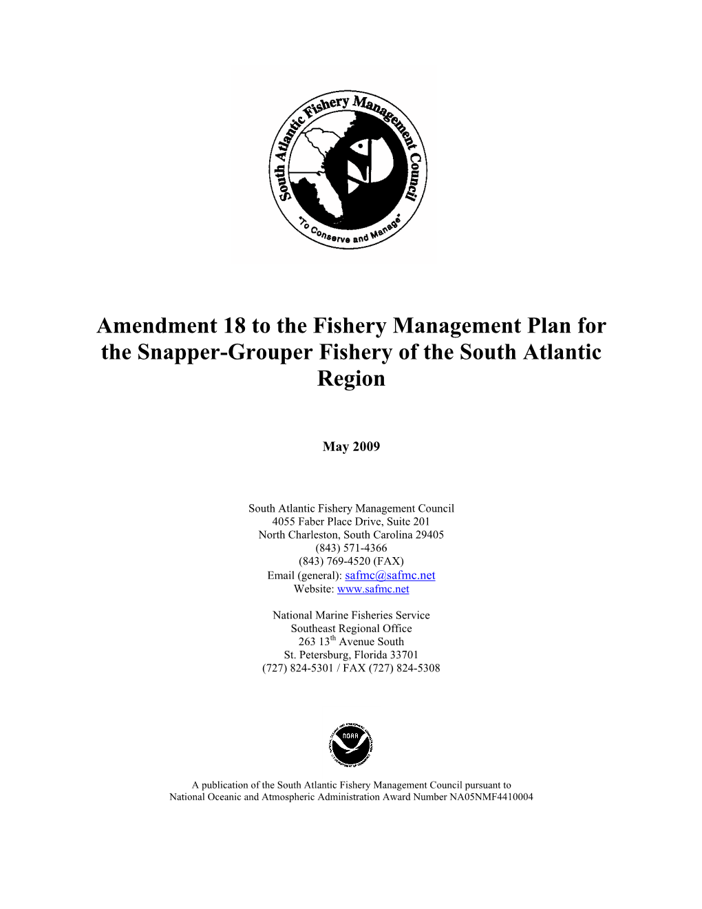 Draft Snapper Grouper Amendment 18