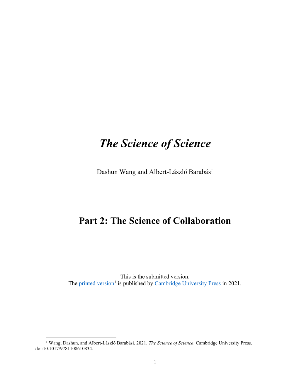 The Science of Collaboration