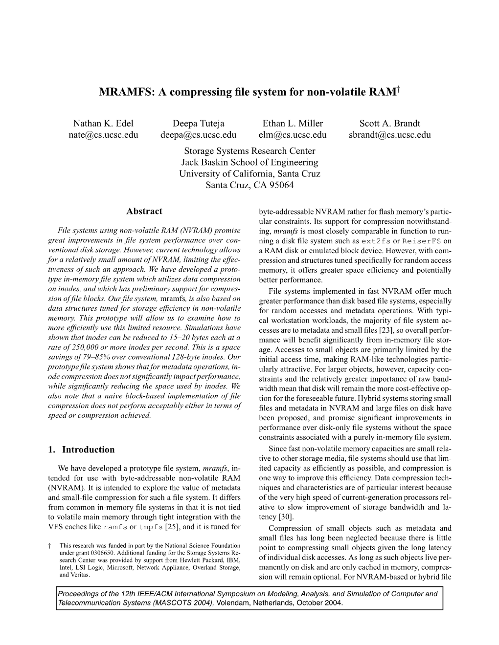 A Compressing File System for Non