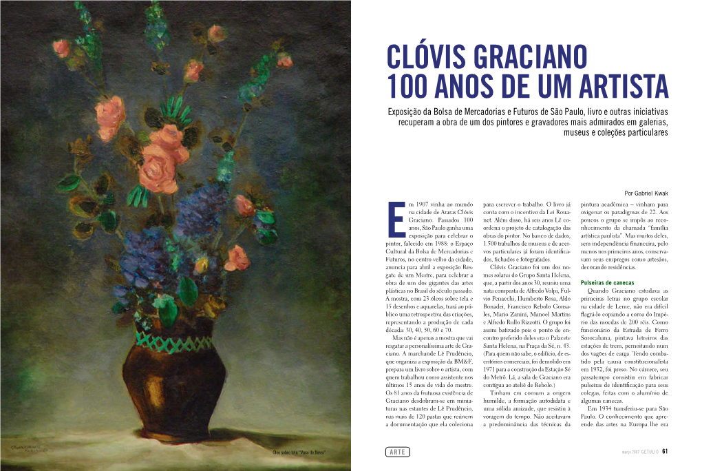 Clóvis Graciano 100 Anos De Um Artista
