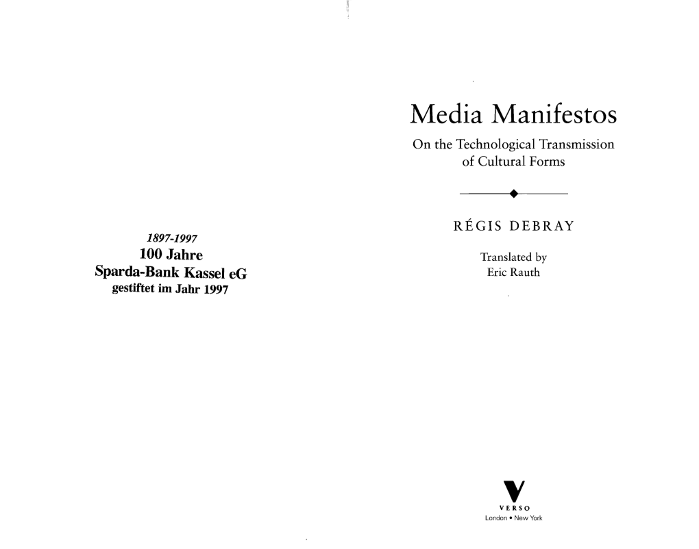 Media Manifestos