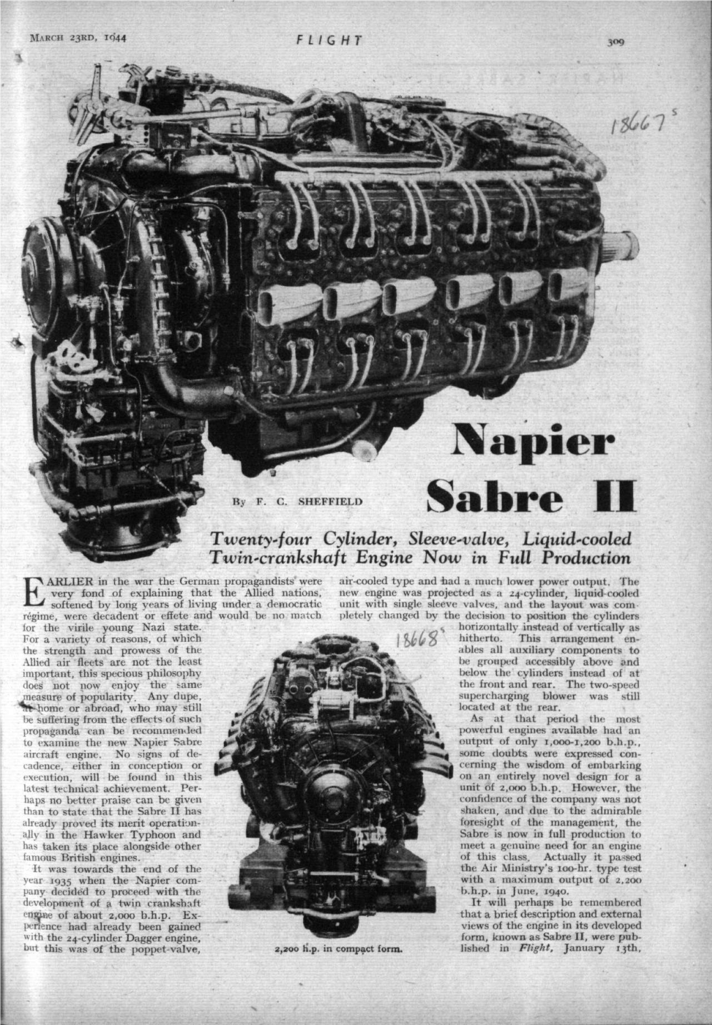 Napier Sabre Ii Icnition Servo Unit Distributor