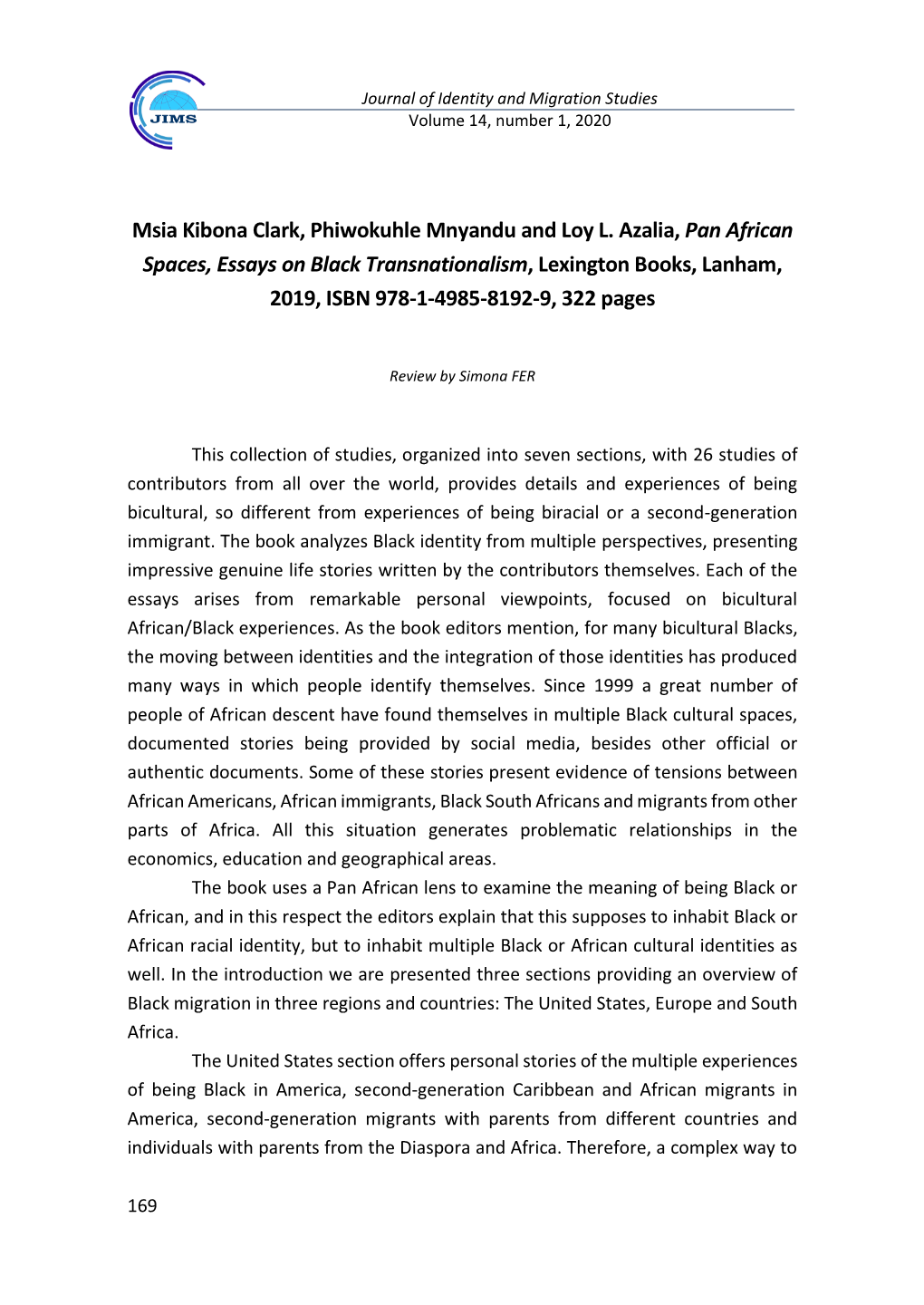 Msia Kibona Clark, Phiwokuhle Mnyandu and Loy L. Azalia, Pan African Spaces, Essays on Black Transnationalism