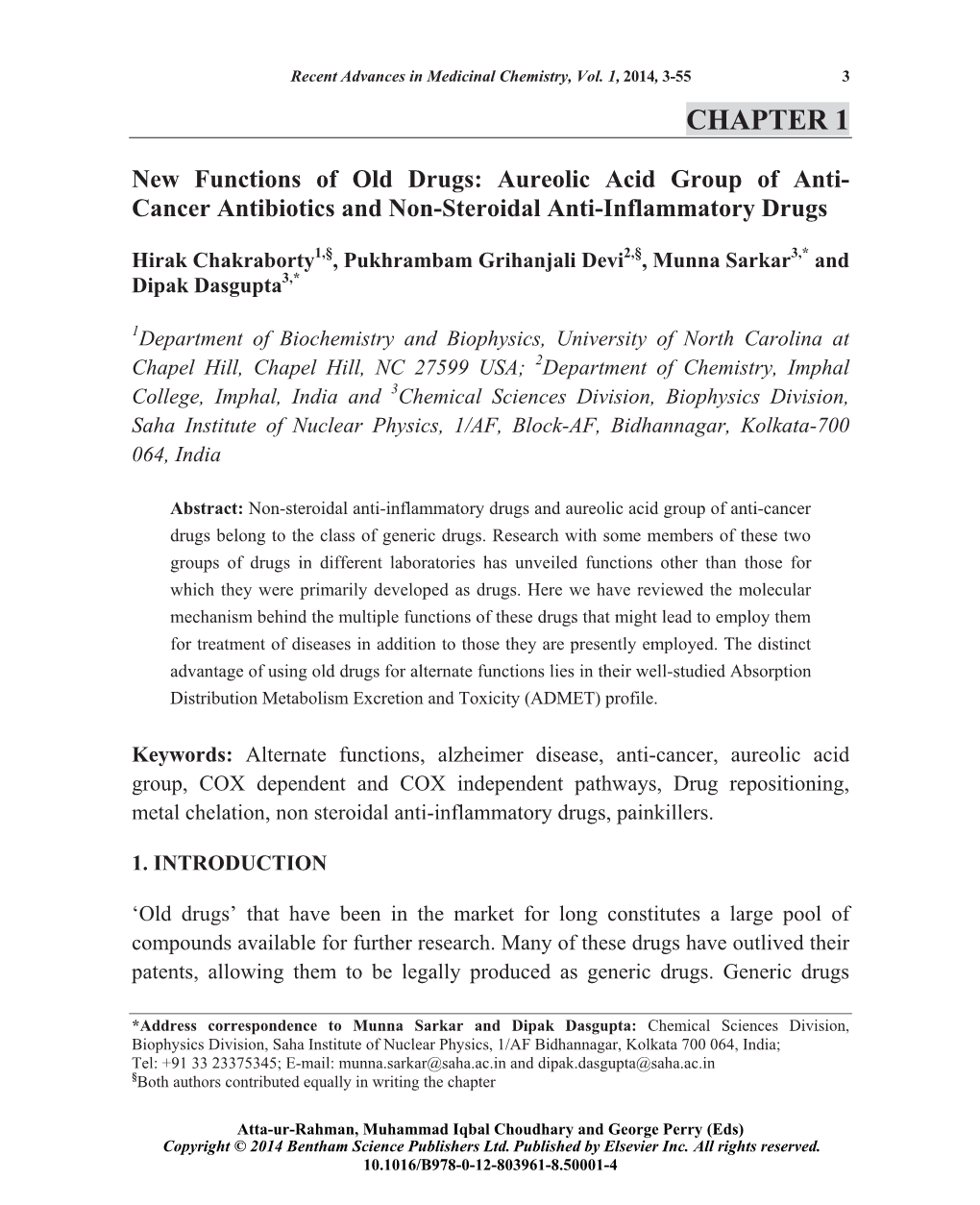 Cancer Antibiotics and Non-Steroidal Anti-Inflammatory Drugs