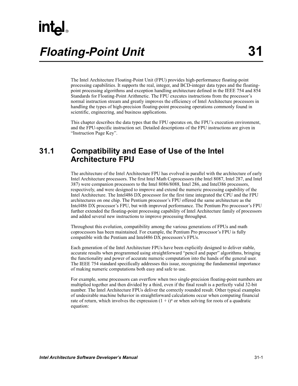 Floating-Point Unit 31