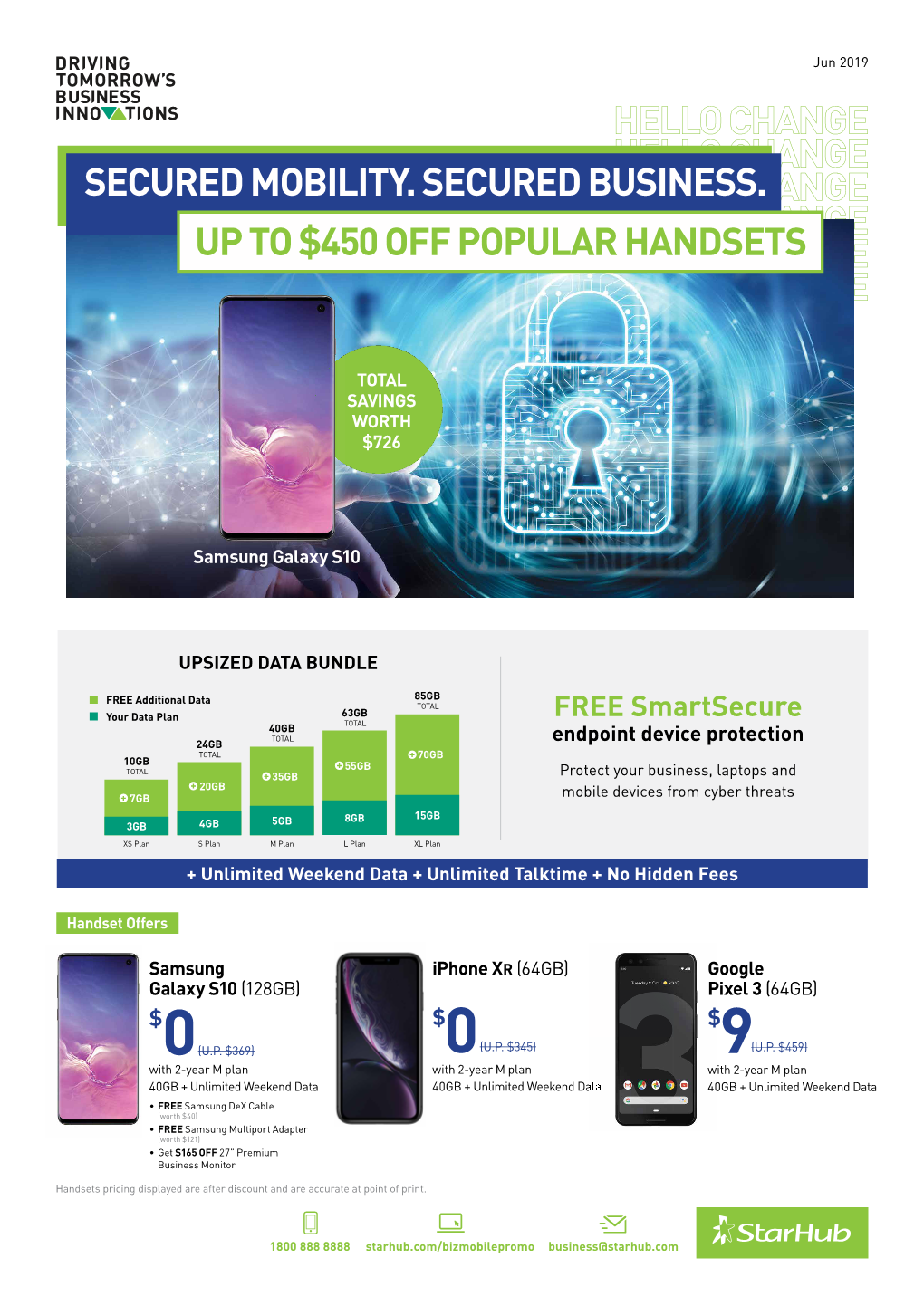 Secured Mobility. Secured Business. up to $450 Off Popular Handsets