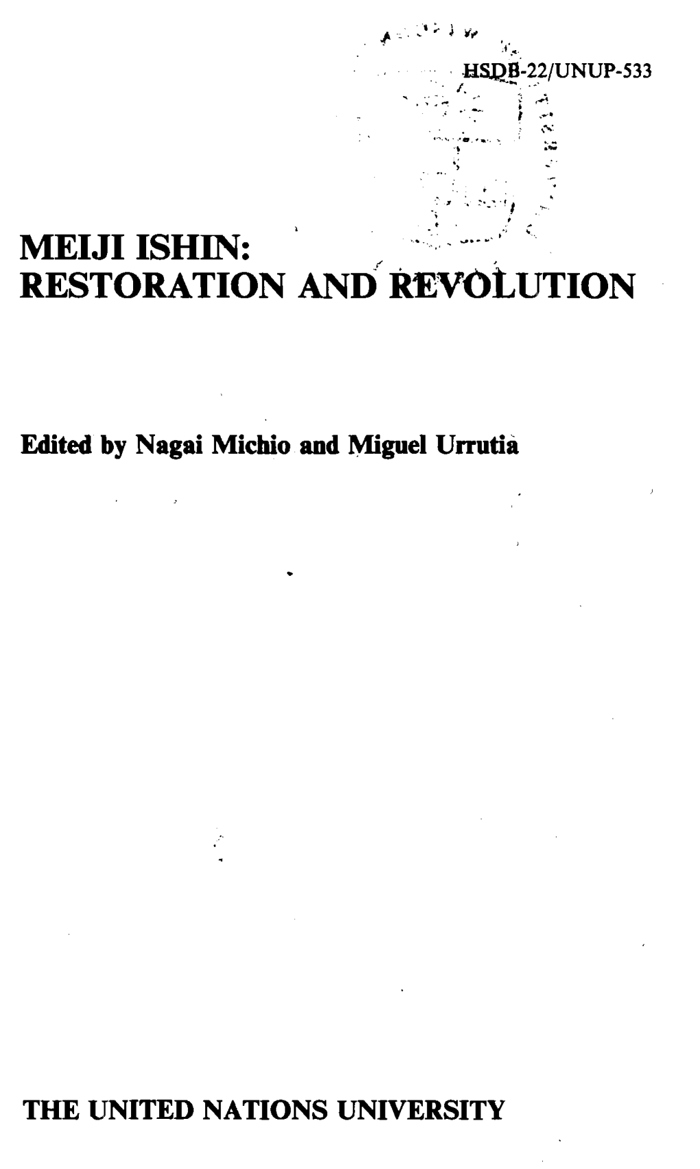 Meiji Ishin: Restoration And' Revollttion