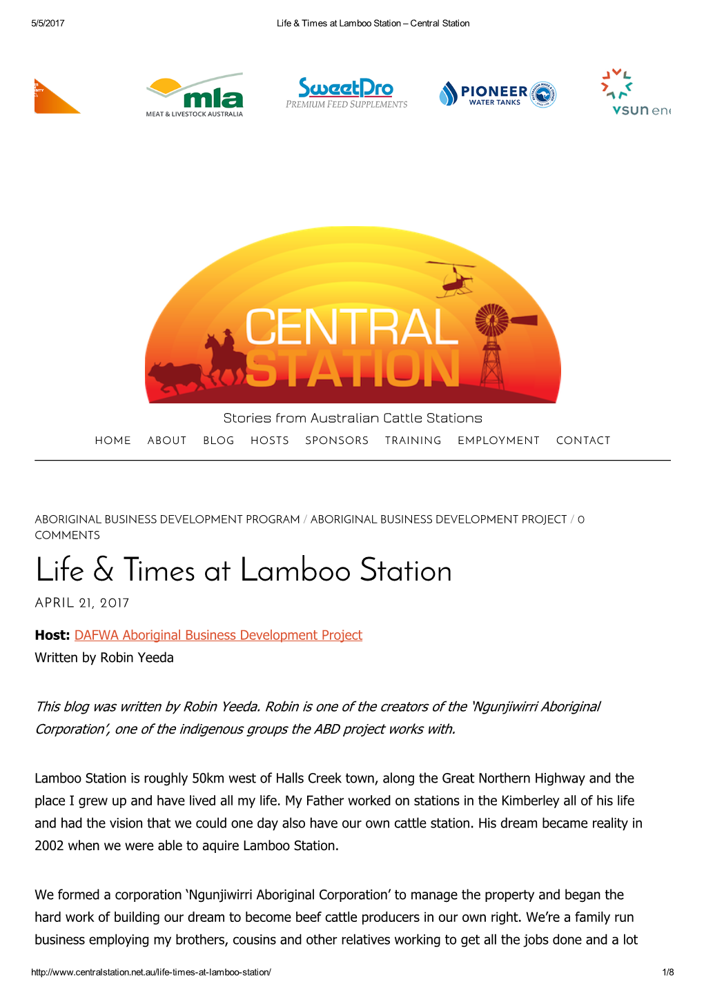 Life & Times at Lamboo Station