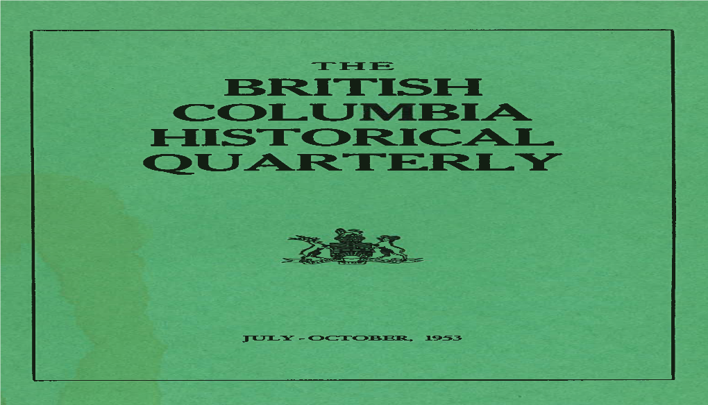 British Columbia Historical Quarterly