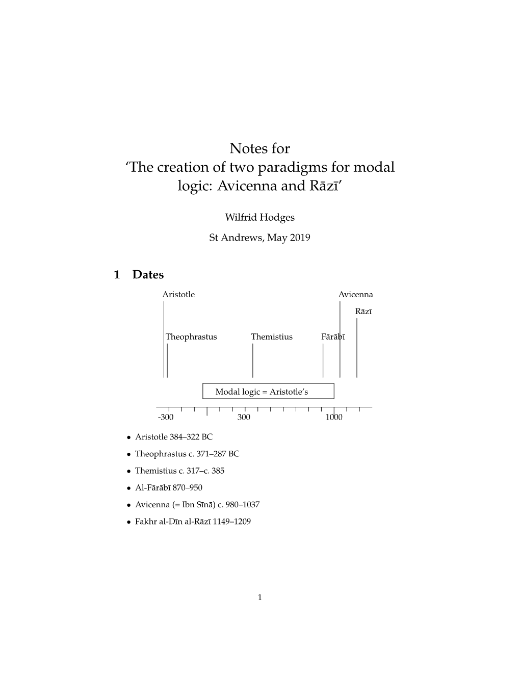 The Creation of Two Paradigms for Modal Logic: Avicenna and R¯Az¯I