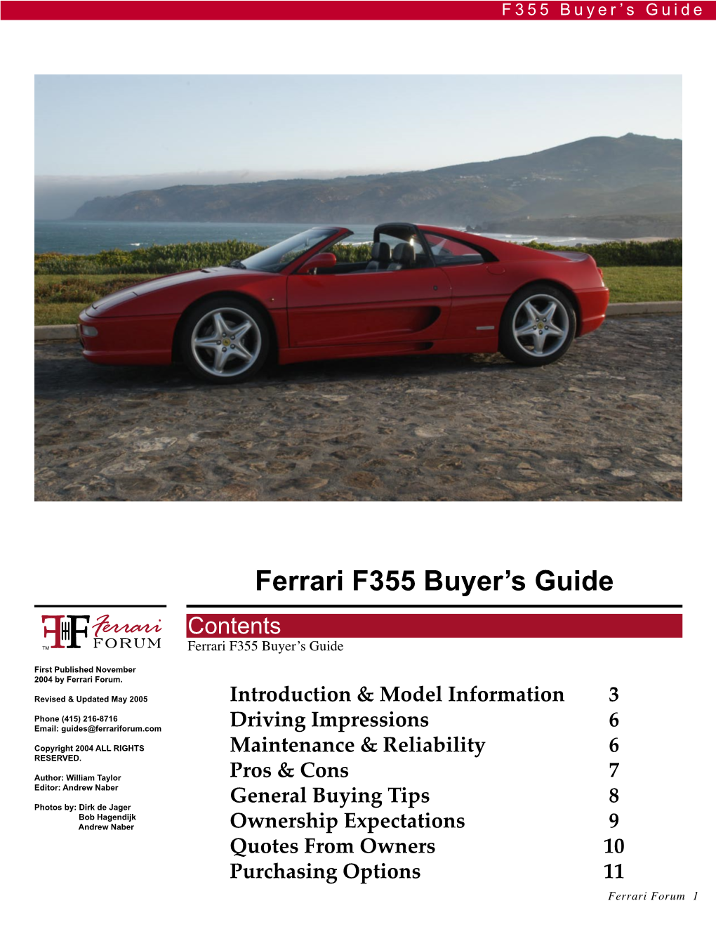 Ferrari F355 Buyer's Guide