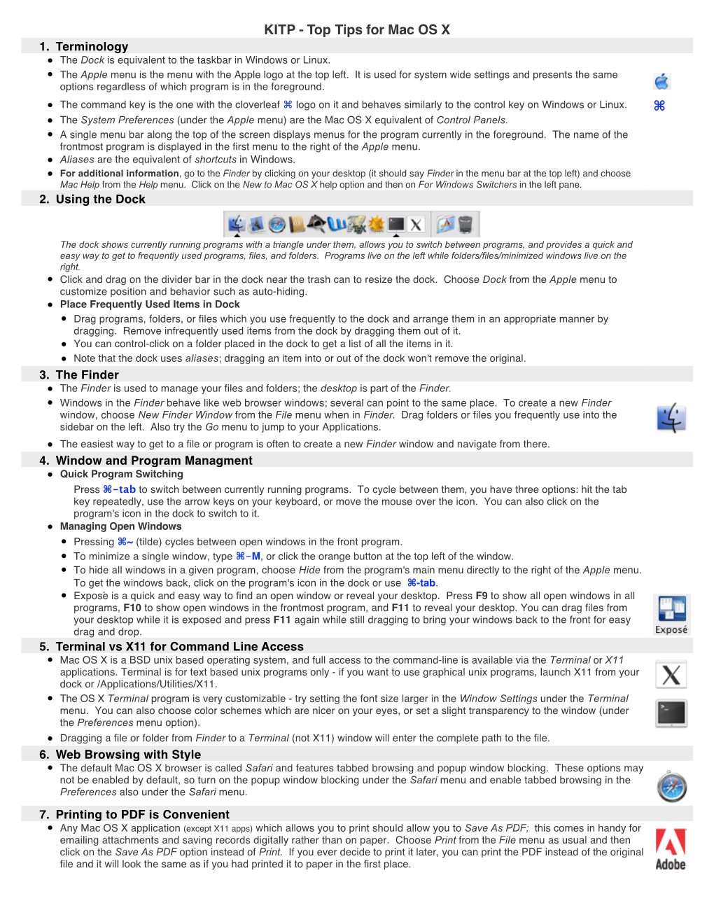 Top Tips for Mac OS X 1