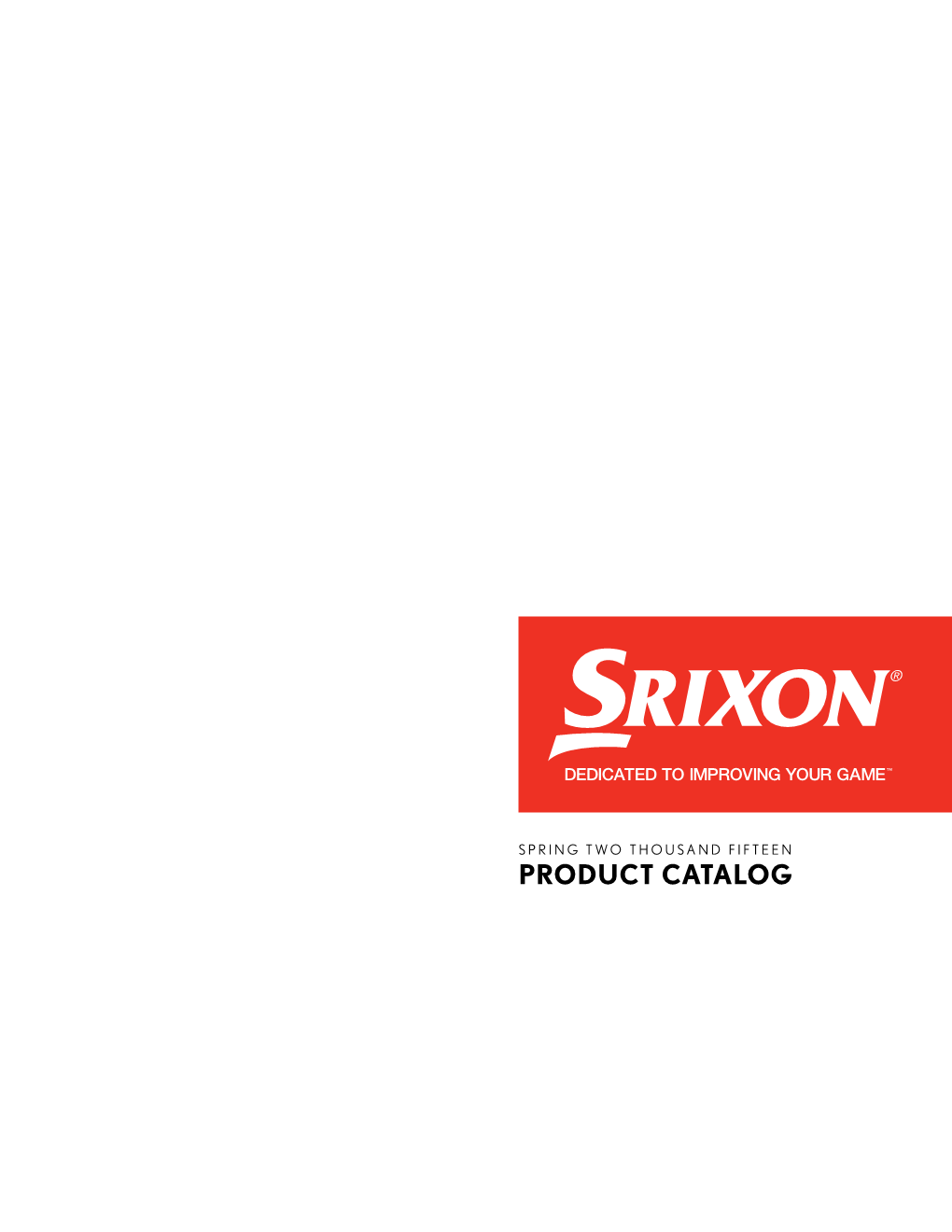 2015 Srixon Catalog