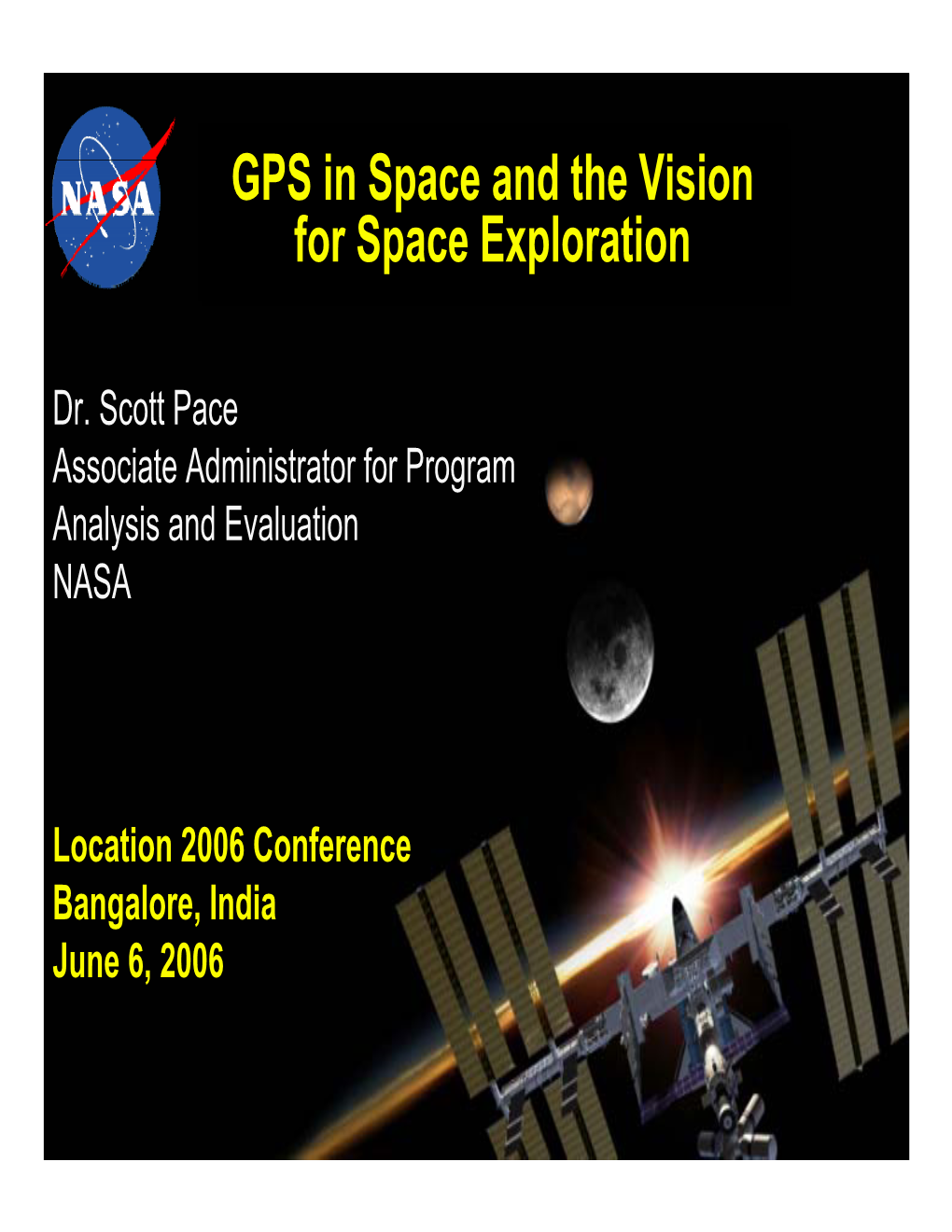 GPS in Space and the Vision for Space Exploration GPS in Space