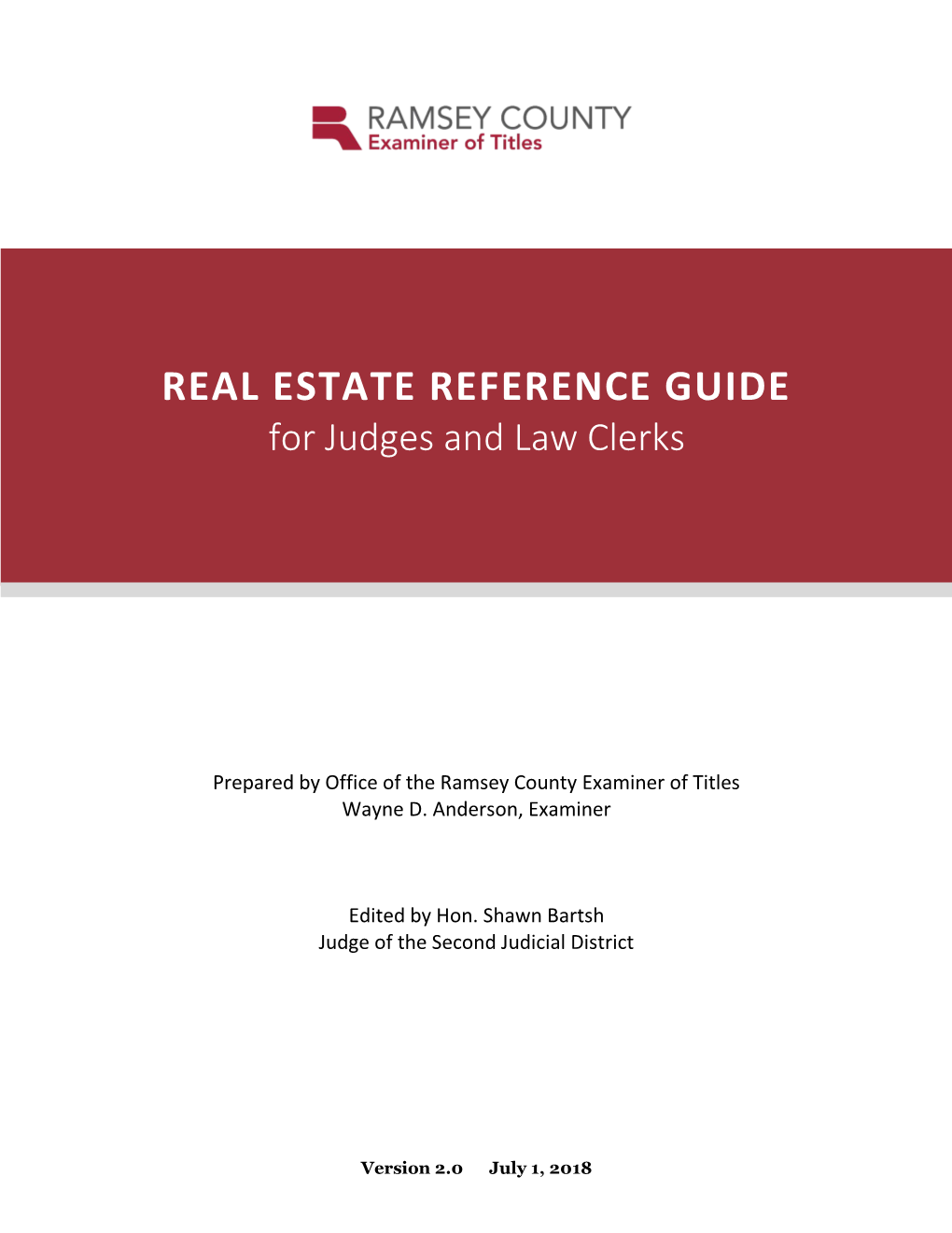 REAL ESTATE REFERENCE GUIDE for Judges and Law Clerks