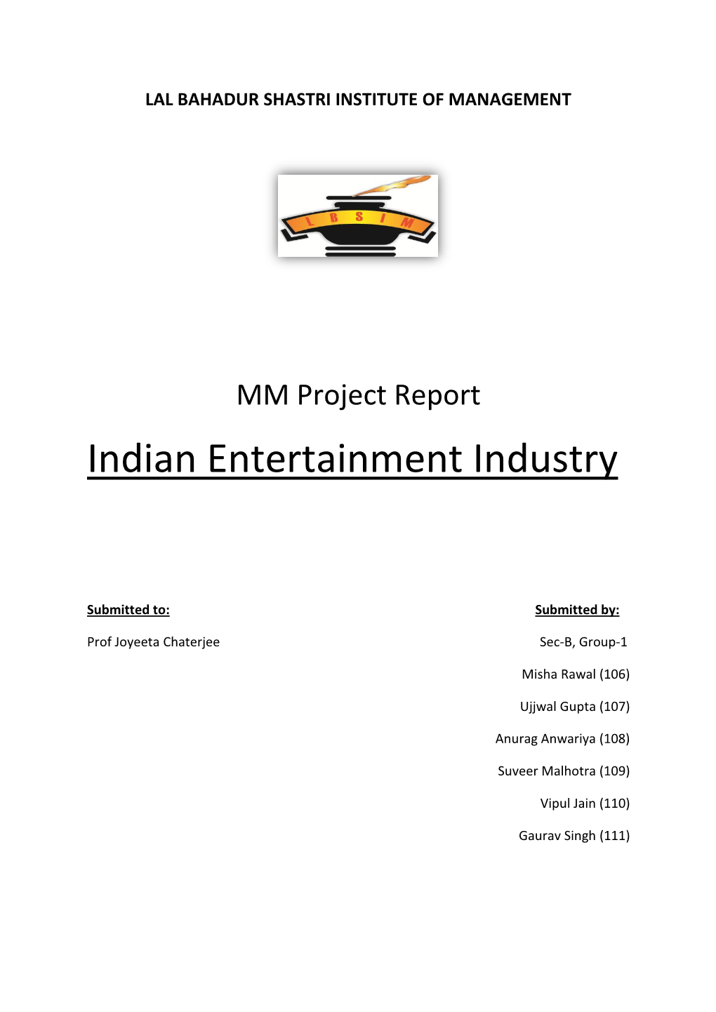 Indian Entertainment Industry