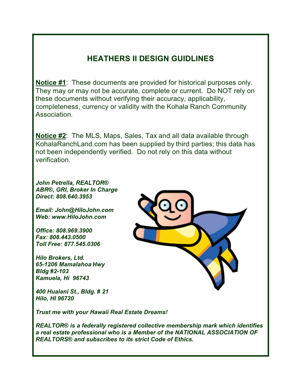 Heathers Ii Design Guidlines