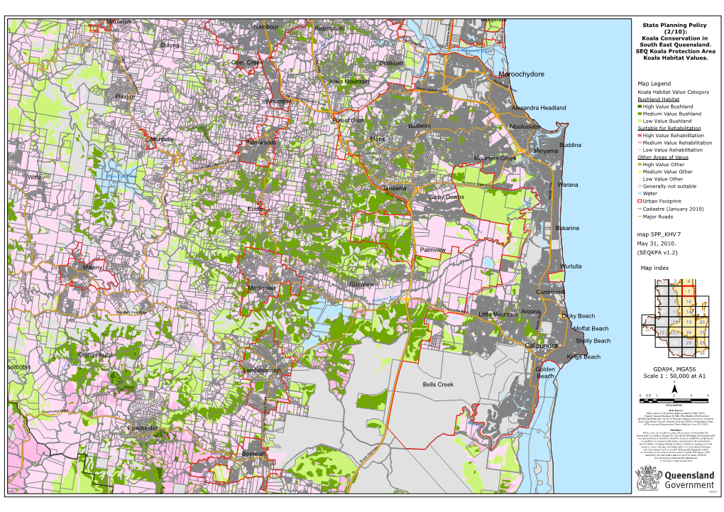 SEQ Koala Habitat Values: Map 7