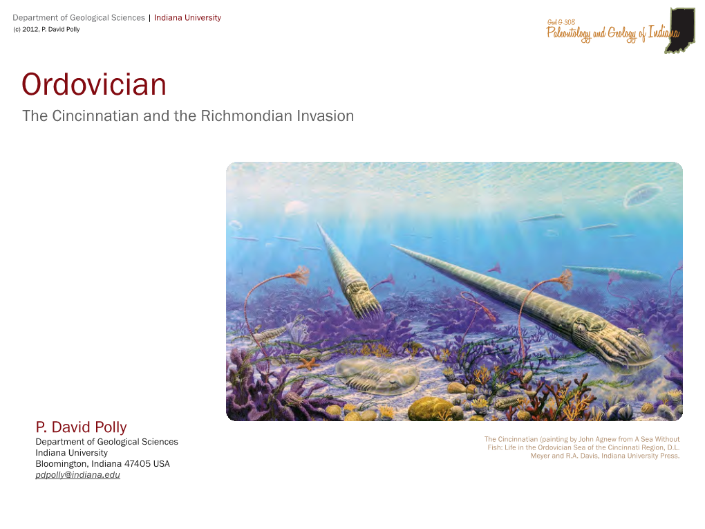 Ordovician: the Cincinnatian and the Richmondian Invasion