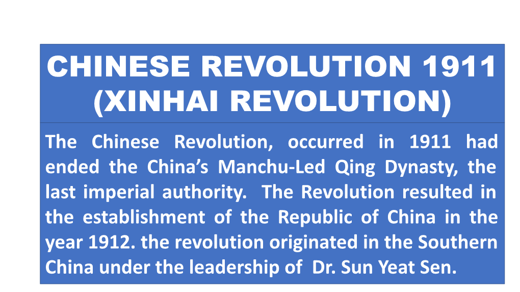 Chinese Revolution 1911