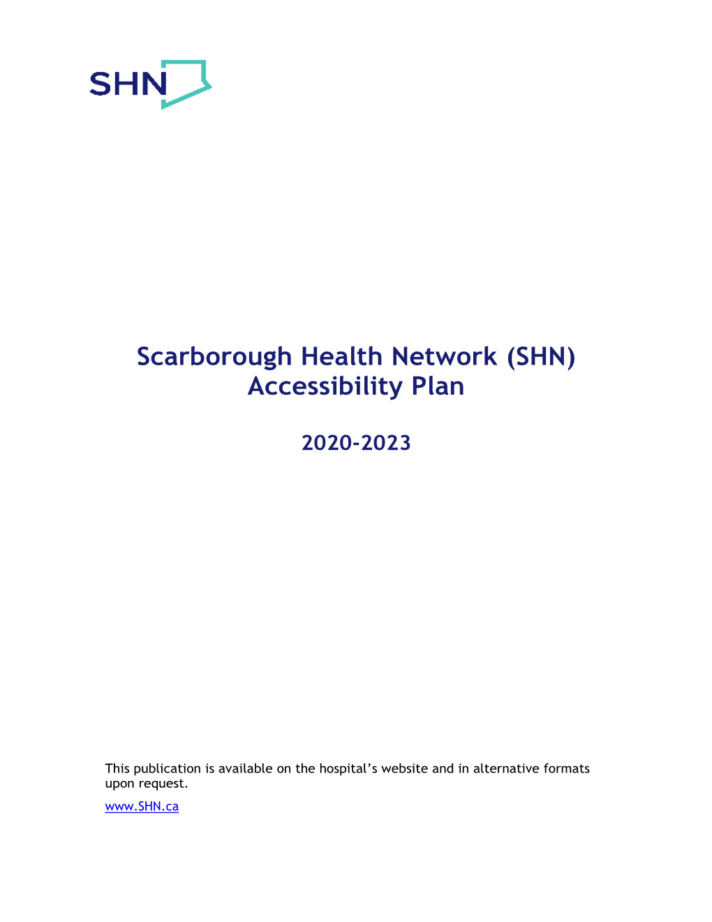 Scarborough Health Network (SHN) Accessibility Plan