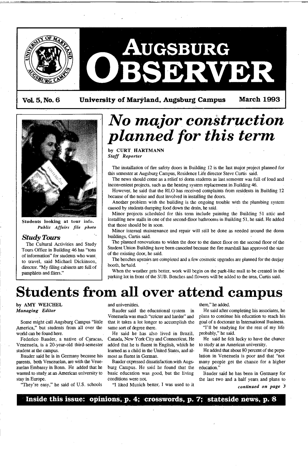 Augsburg Observer, March 1993