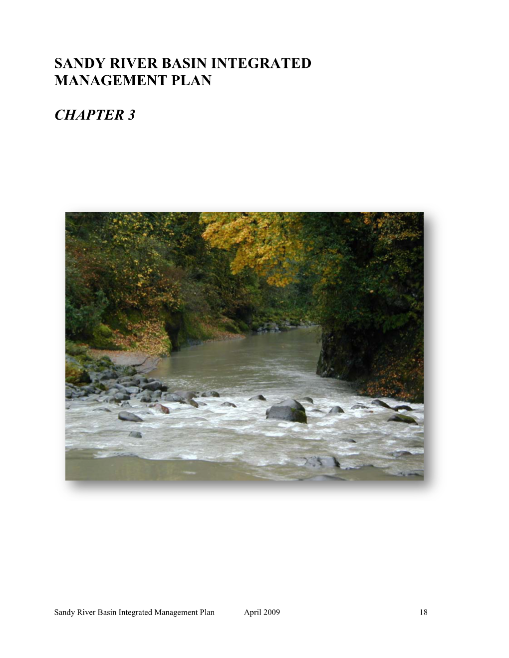 Sandy River Basin Integrated Management Plan Chapter 3