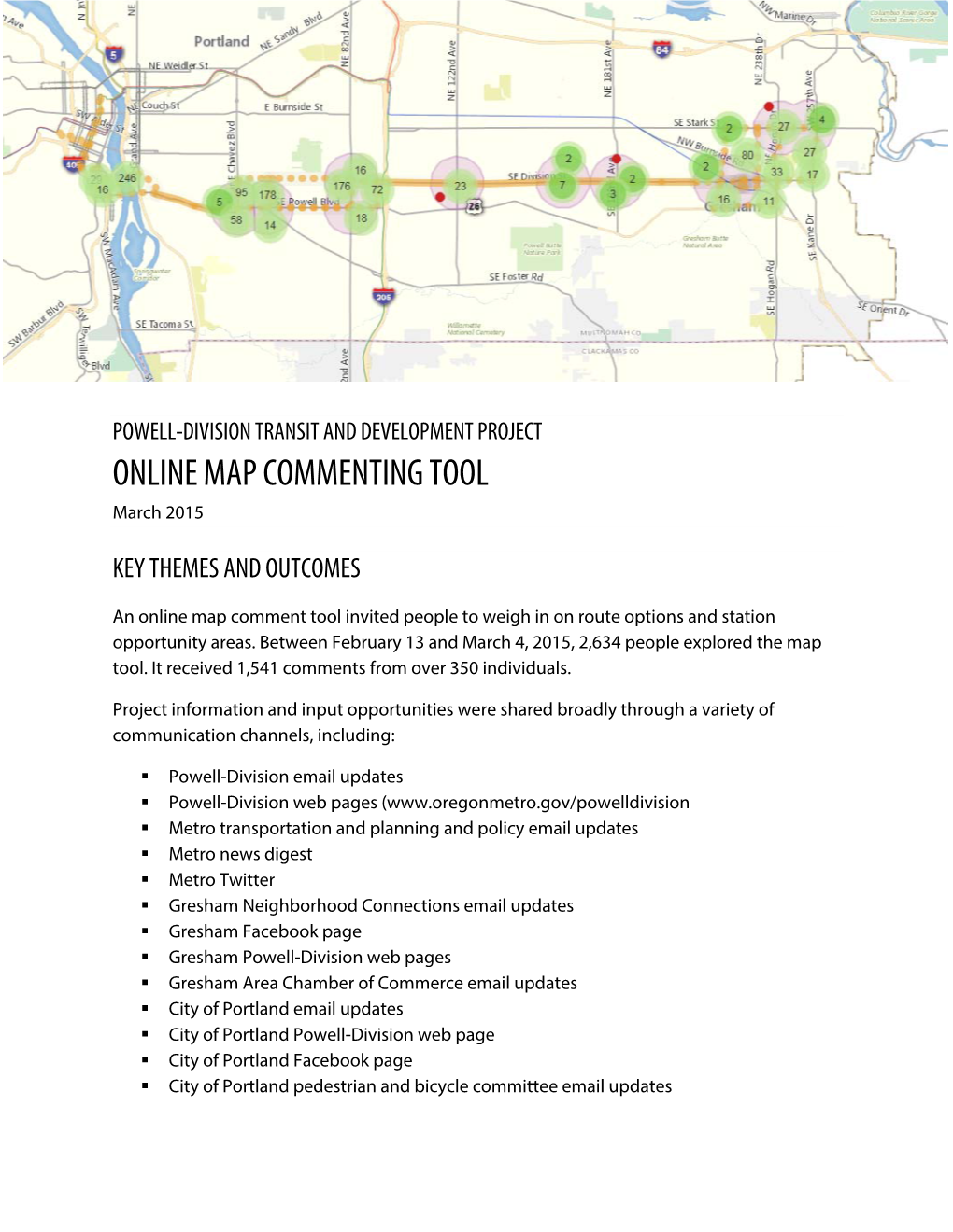 Map Comment Tool Summary