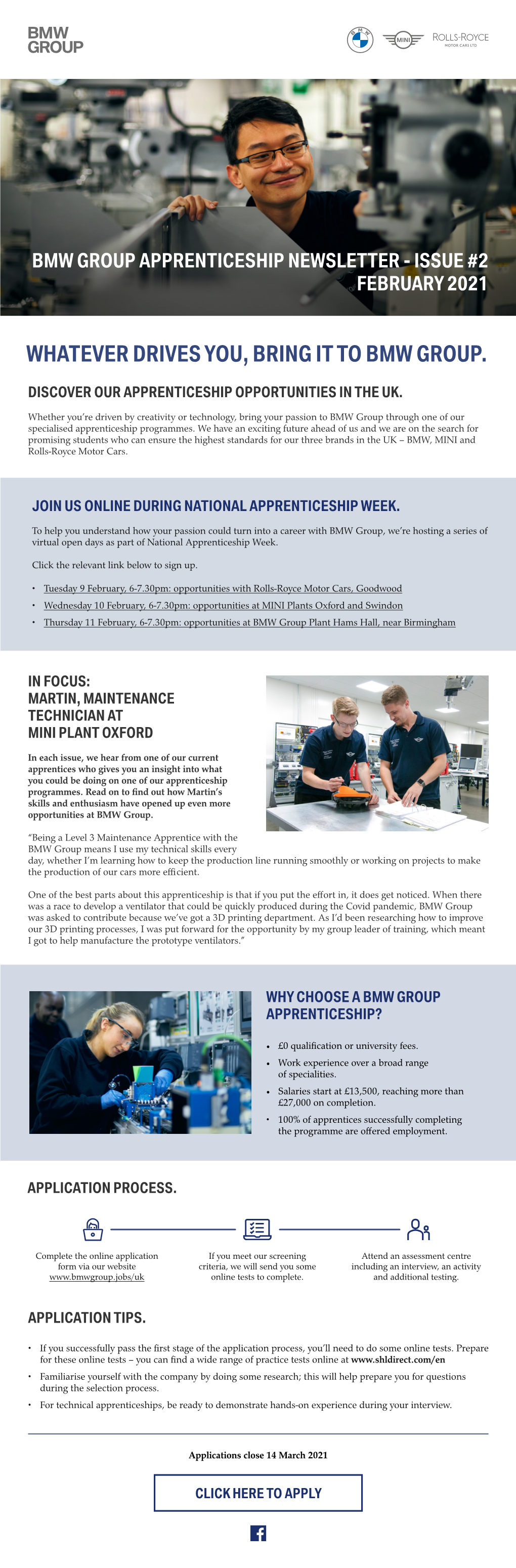Whatever Drives You, Bring It to Bmw Group. Discover Our Apprenticeship Opportunities in The