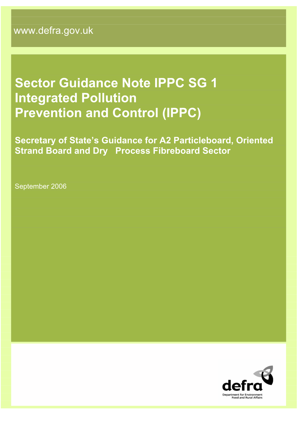 IPPC SG1: Guidance for A2 Particleboard, Oriented Strand Board