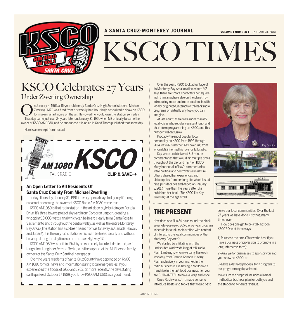 KSCO Celebrates 27 Years