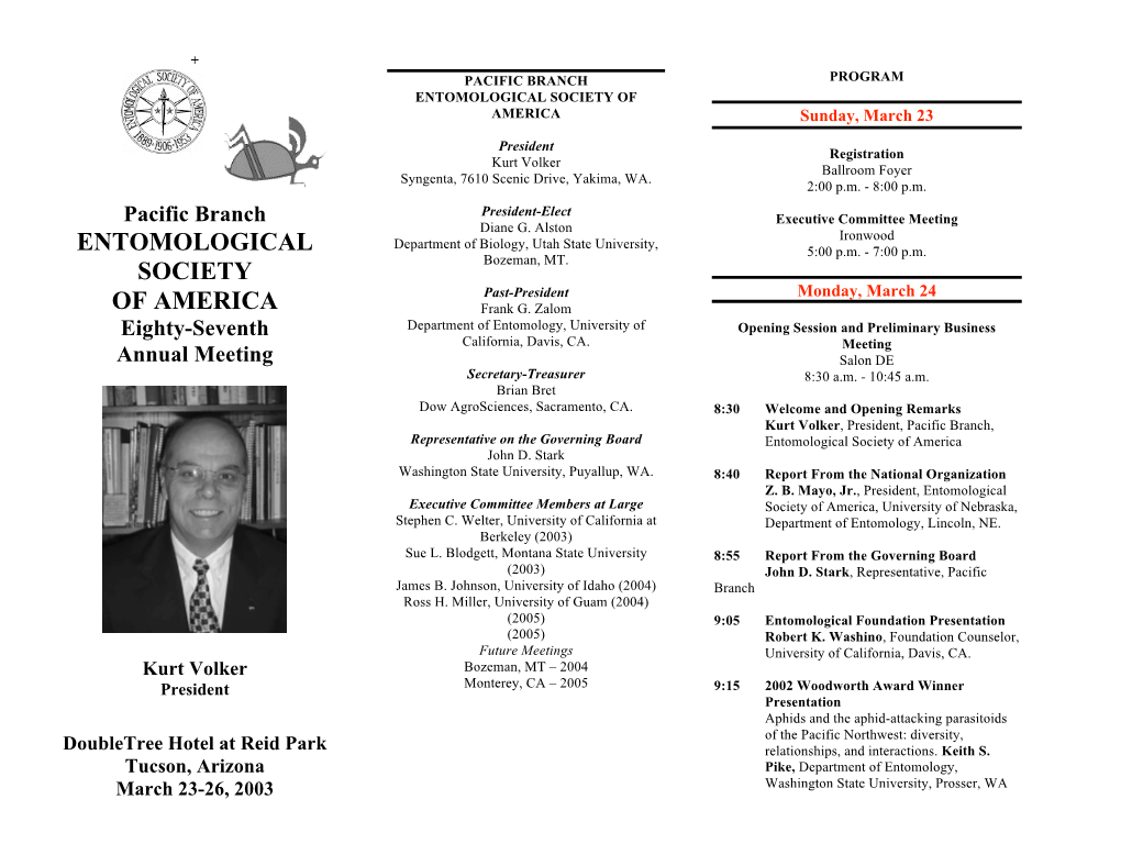 PBESA 2003 Program