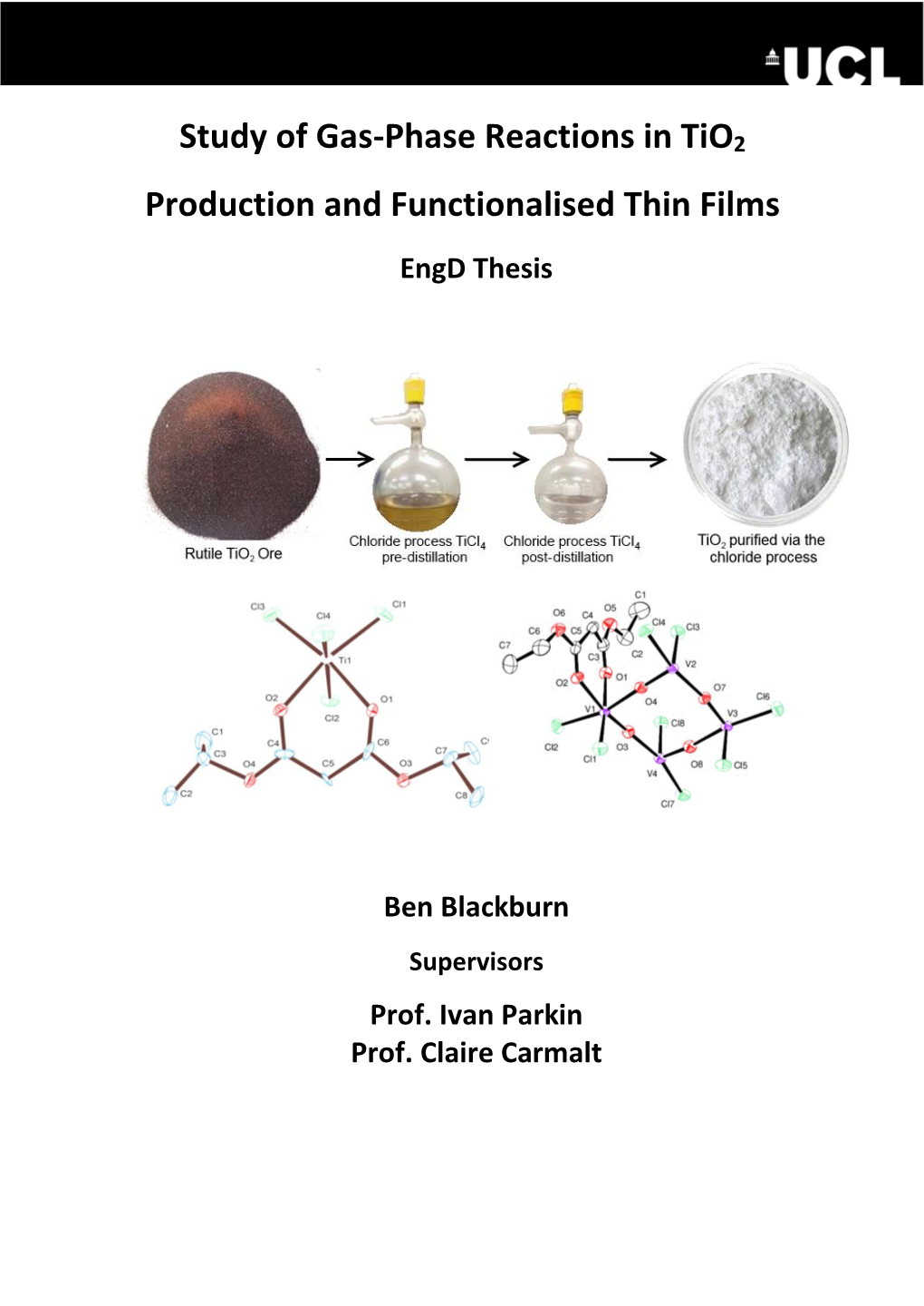 Study of Gas-Phase Reactions in Tio2 Production and Functionalised Thin Films Engd Thesis