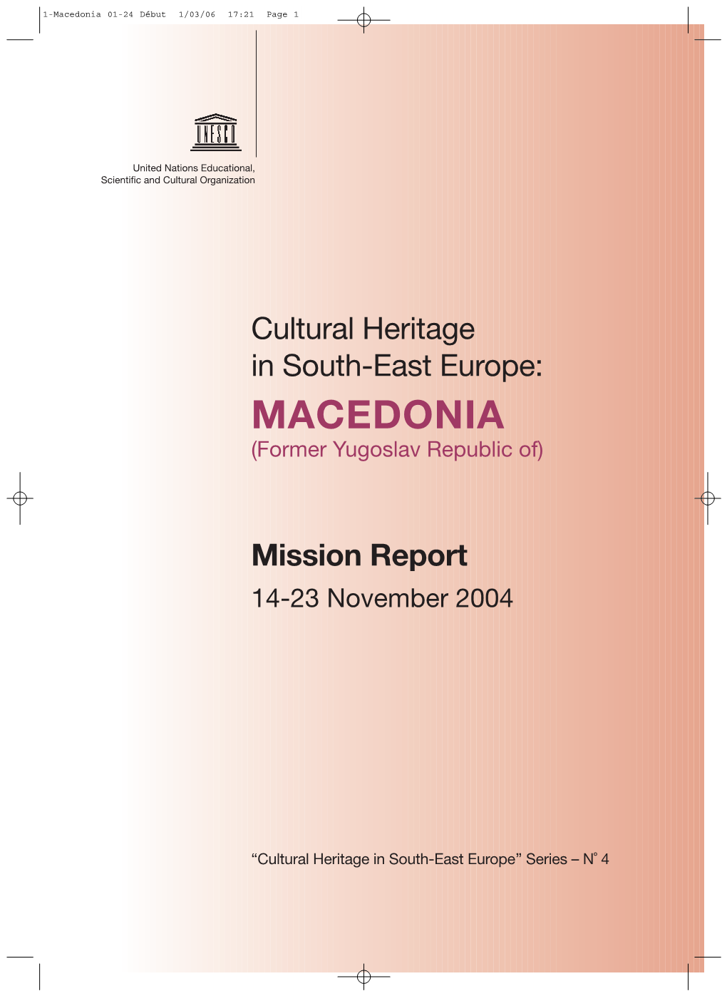 Macedonia 01-24 Début 1/03/06 17:21 Page 1