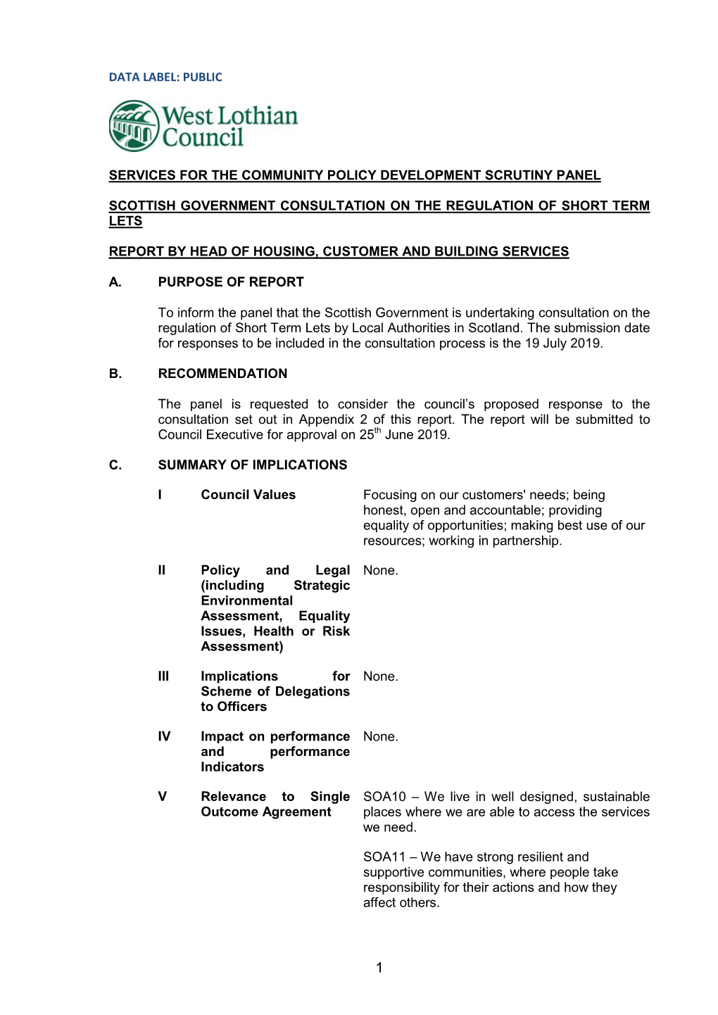 Data Label: Public Services for the Community Policy