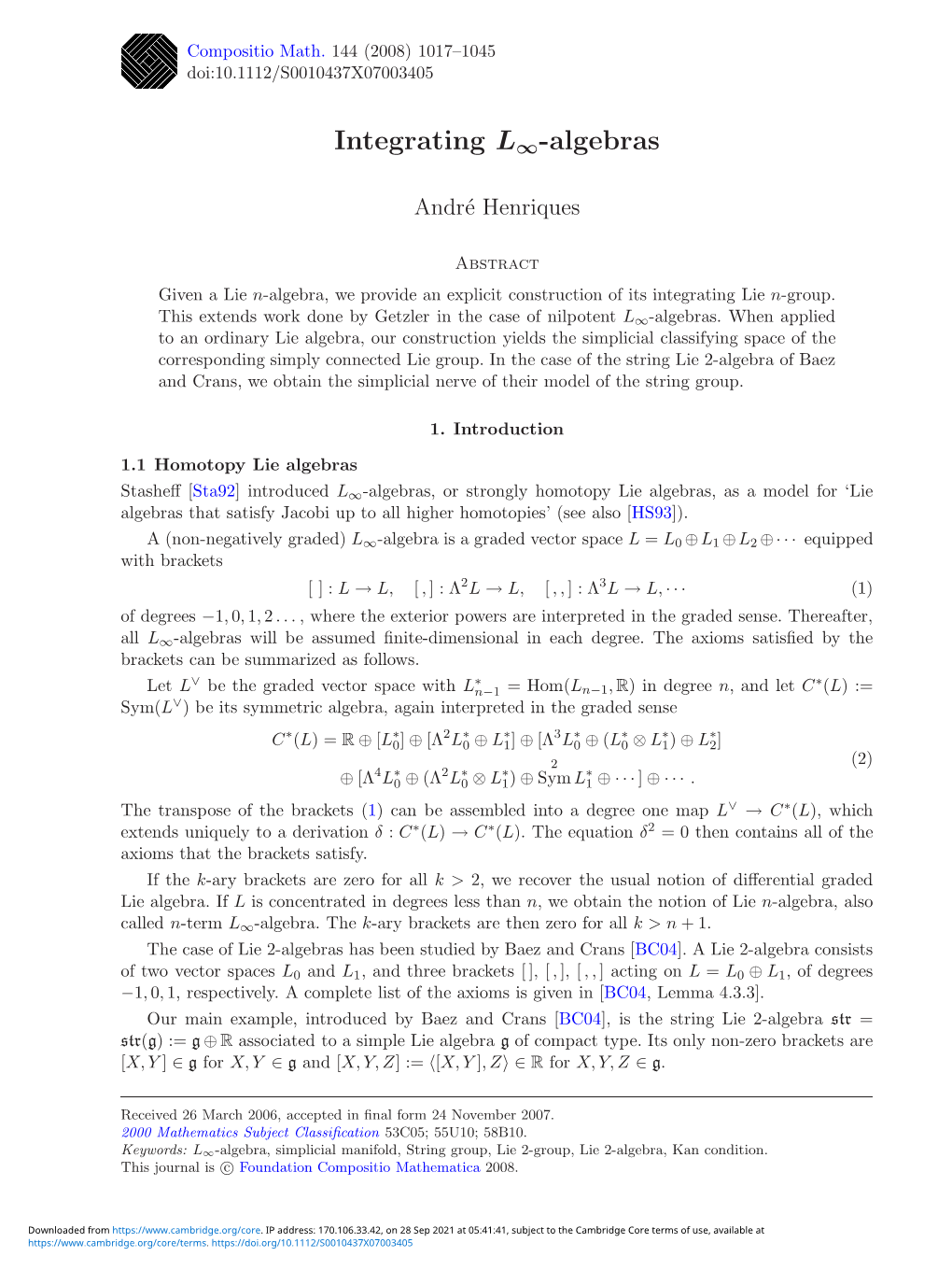 Integrating Lo -Algebras