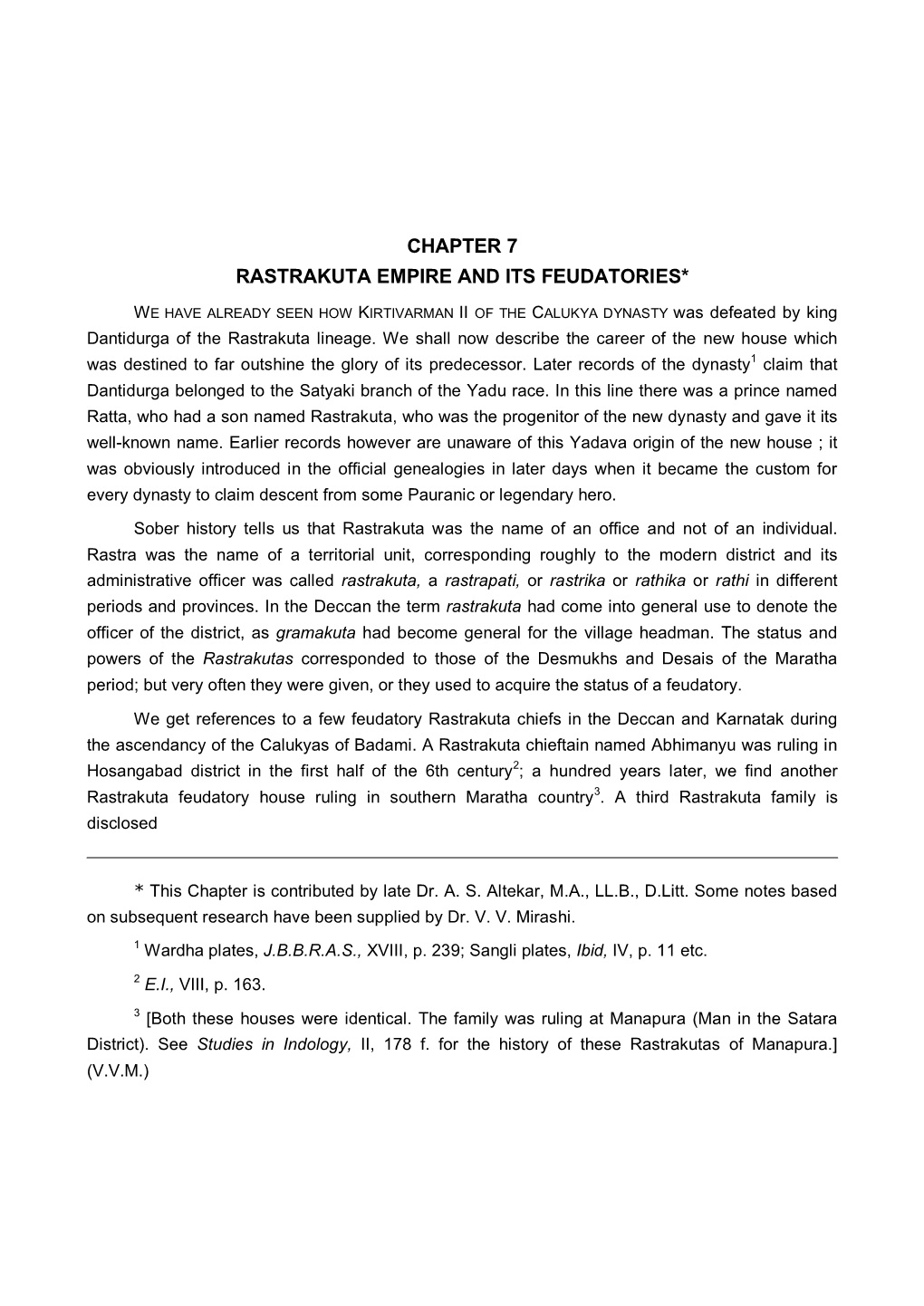 Chapter 7 Rastrakuta Empire and Its Feudatories*