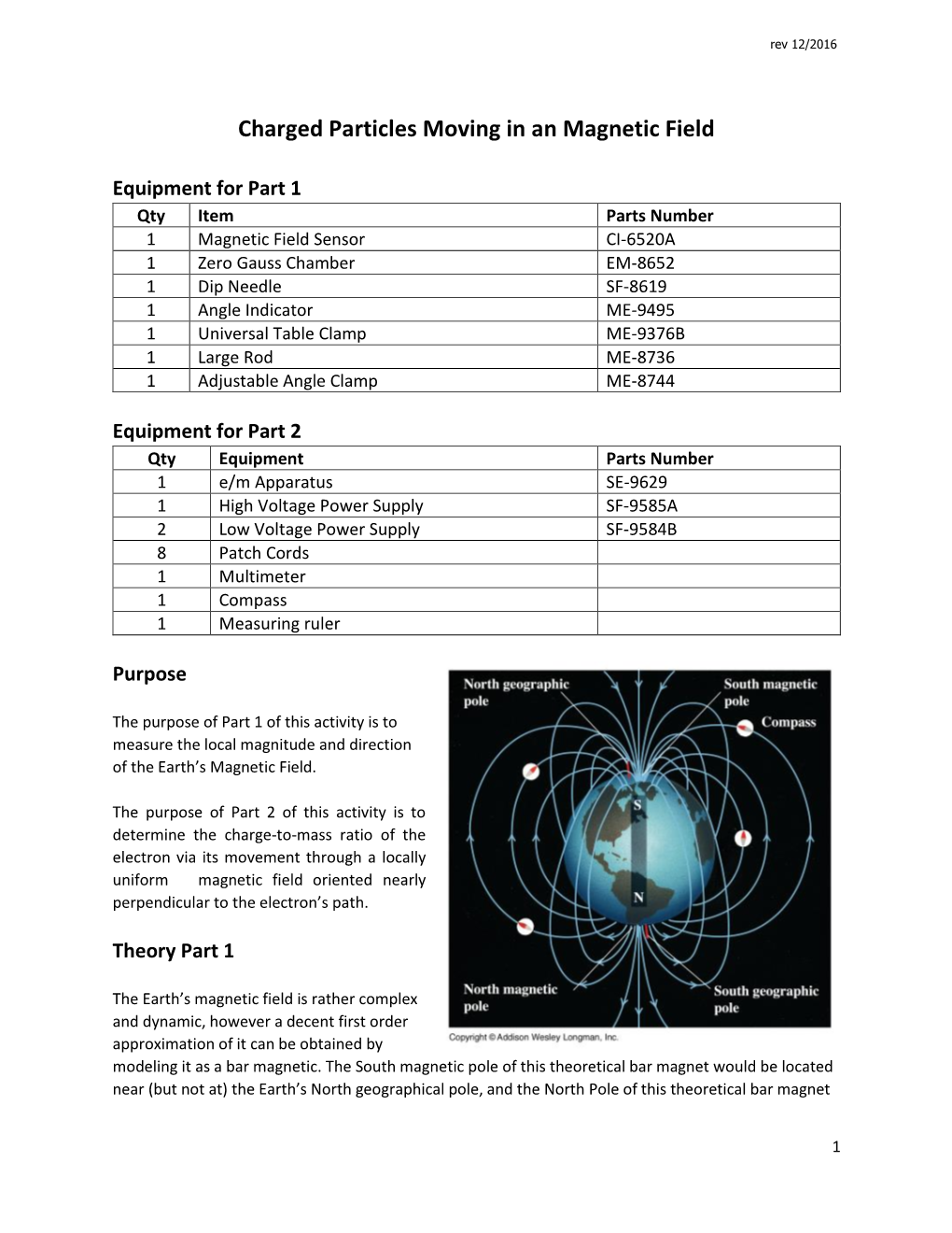 Charged Particles Moving in an Magnetic Field