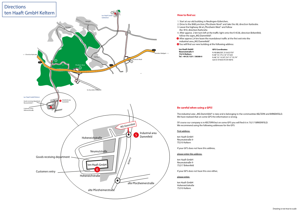Directions Ten Haaft Gmbh Keltern 1 Ten Haaft Gmbh How to Nd Us: Göbrichen