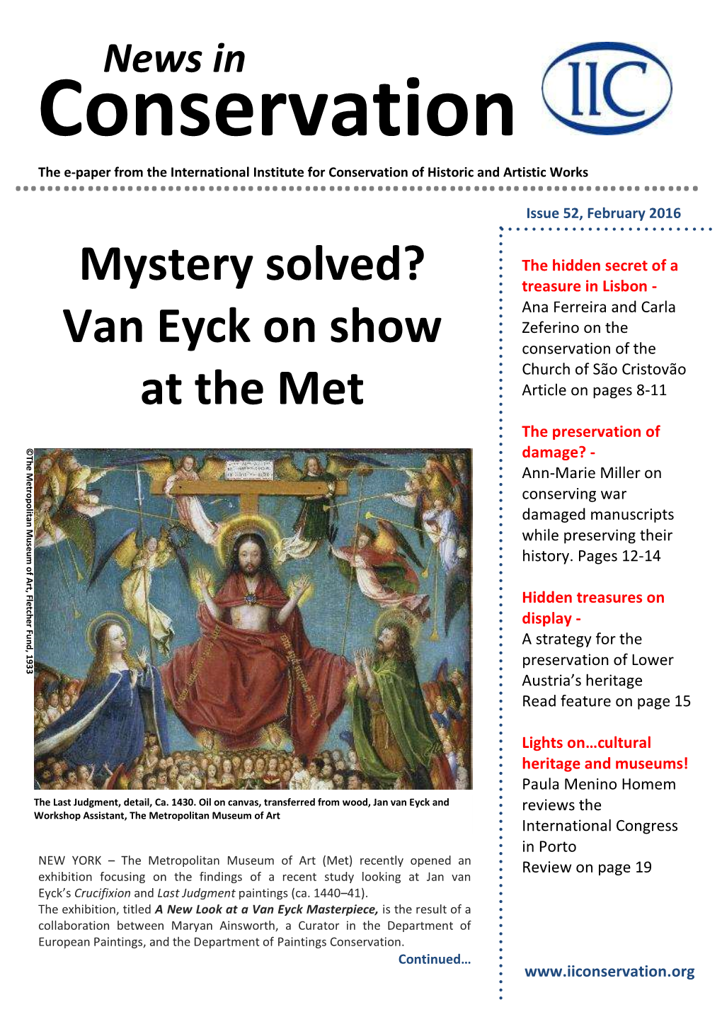 Van Eyck on Show at The