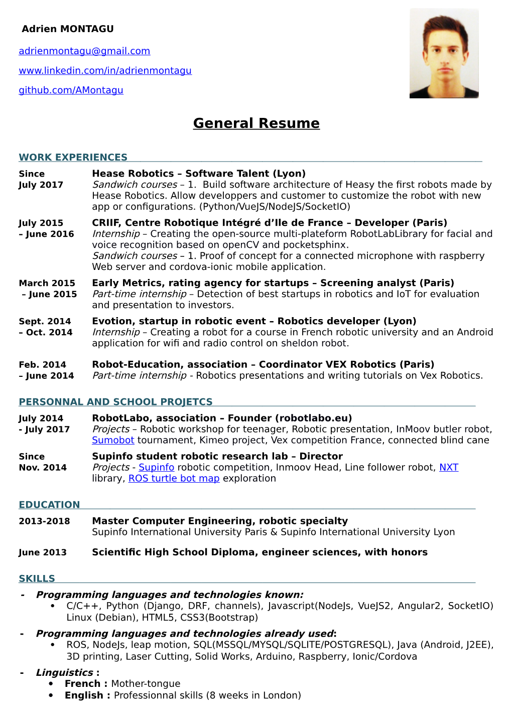 General Resume