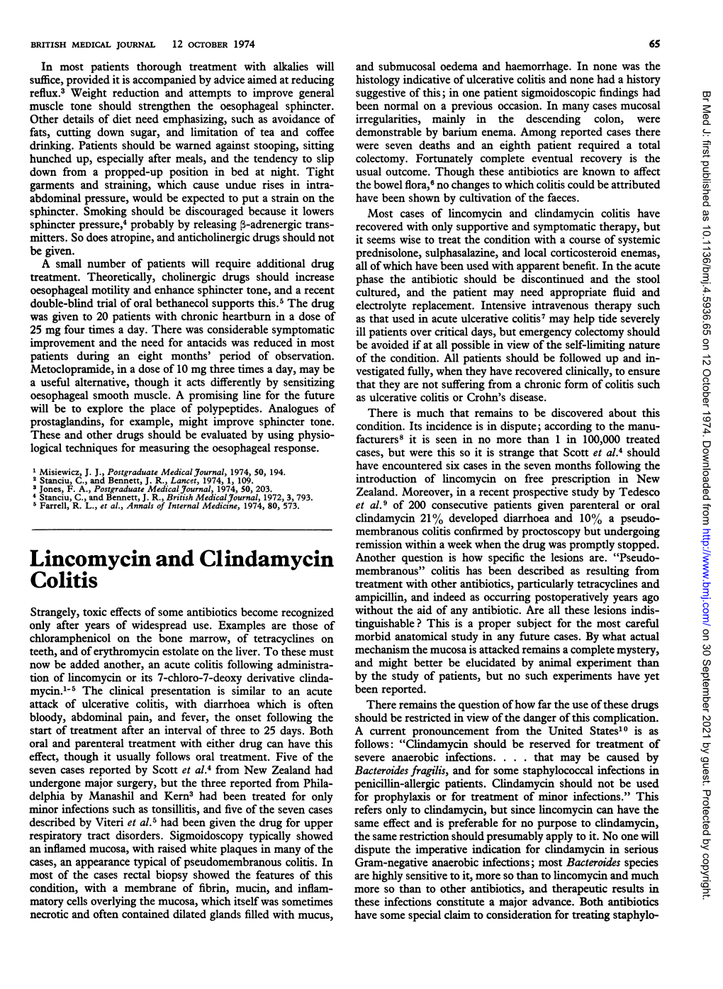 Lincomycin and Clindamycin