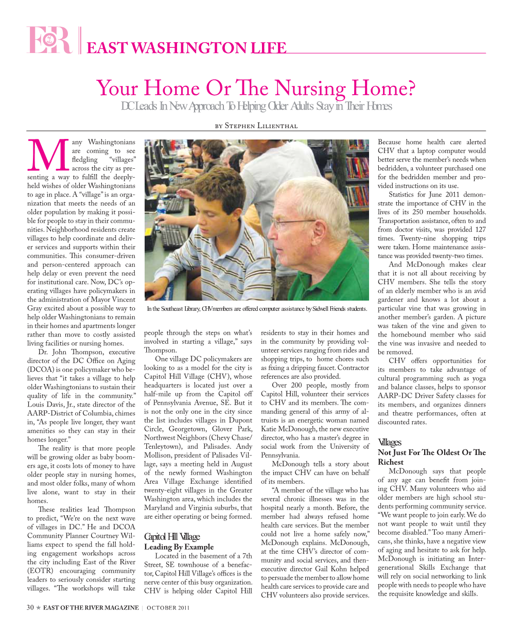 Your Home Or the Nursing Home?