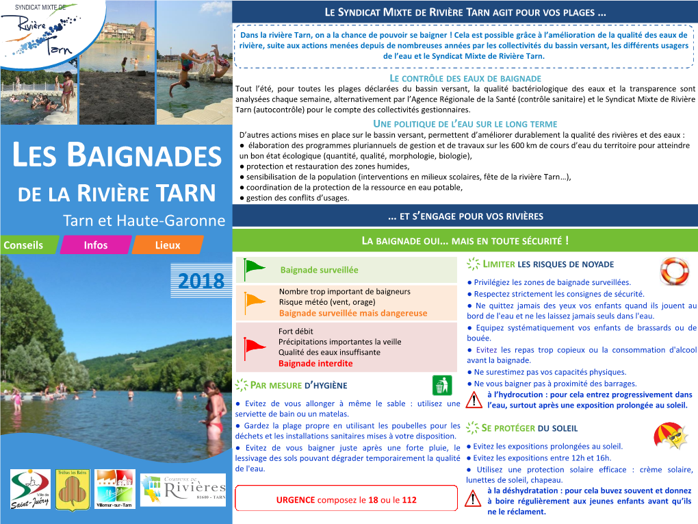 Les Baignades Dans Le Tarn : Conseils, Infos, Lieux